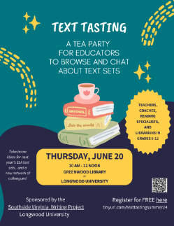 Text Tasting flyer