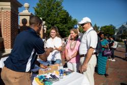 Family checking in at Orientation