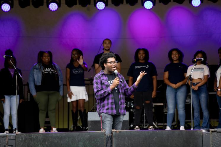 BASIC Gospel Choir performing at Oktoberfest