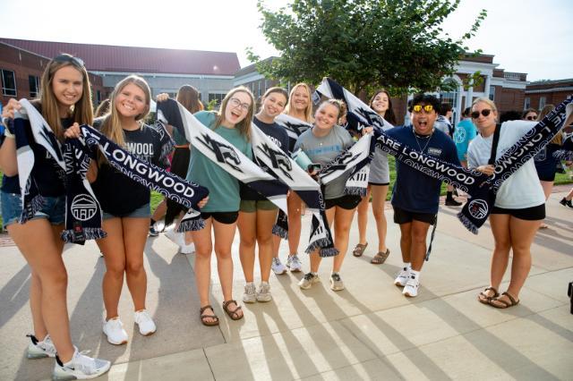 Students with their scarves