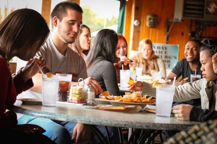 Students at Macados in Farmville