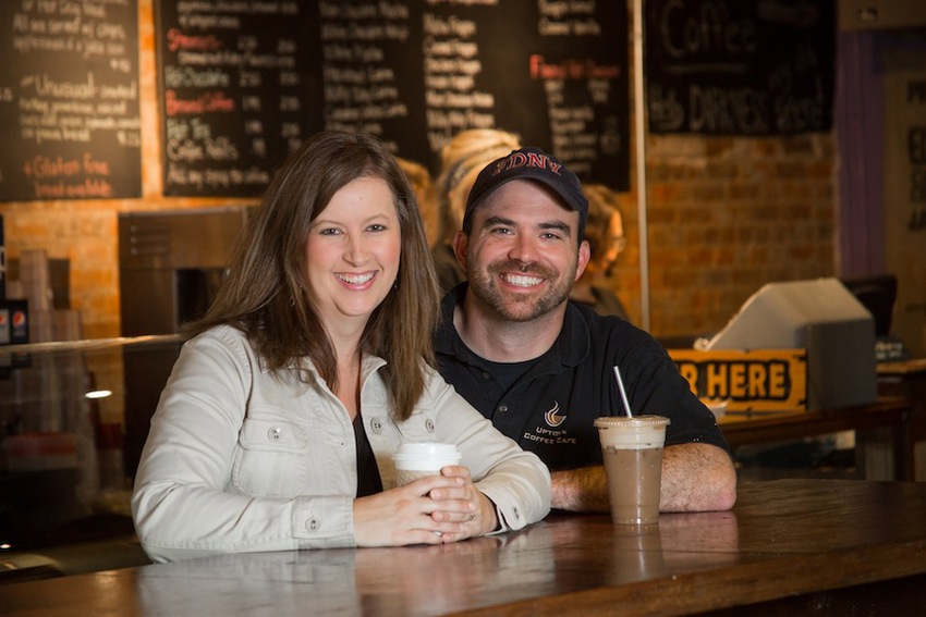 Jennifer '00 and Jason Mattox in Uptown Coffee